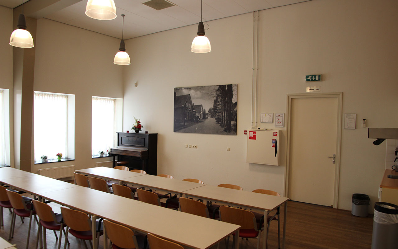 Zaal 2 is geschikt voor vergaderingen en workshops in De Hoge Weye